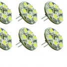 6 Pack AC DC 12V-24V 1.2W Cool White 6x 5050 Cluster LED Light Bulb Gx4 G4 BI Pin Lamp Back Pin