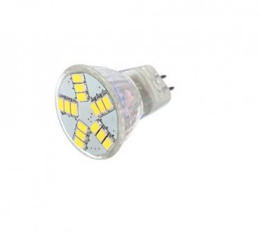 AC DC 12 Volt 6W Cool White 15x 5630 Cluster LED Light Bulb MR11 GU4 BI Pin Lamp 20W MR11 Halogen