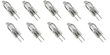 10 Pack AC DC 12V 10W Blue Lense Halogen Light Bulb G4 JC Spot Light Replacement Xenon Cool White
