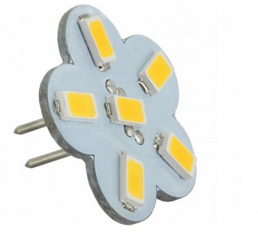 1 Pack AC DC 12V-24V 3W Cool White 6x 5630 Cluster LED Bulb GU4 G4 Lamp 12V JC Back Pin 8V-30V LED