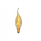 120V Warm White 25W Smoked Glass Retro Edison Filament C35L Light Bulb E14 Screw Base Fitting Lamp