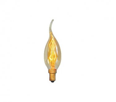 120V Warm White 25W Smoked Glass Retro Edison Filament C35L Light Bulb E14 Screw Base Fitting Lamp