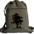 Tree of Life Backpack Green Drawstring Bag