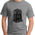 TARDIS Doctor Who T-Shirt Unisex Gray xlarge