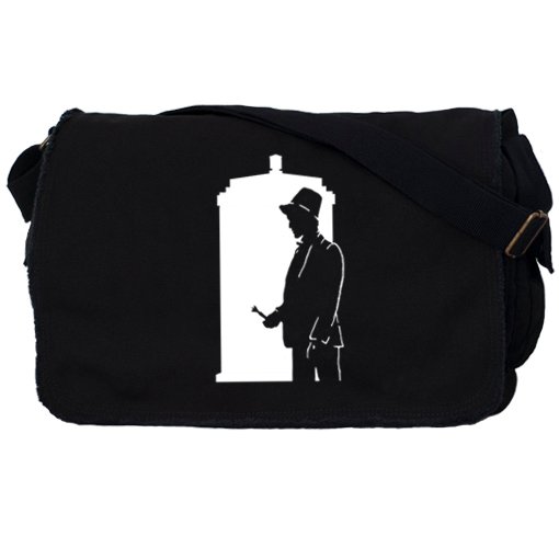 Doctor Who Messenger Bag Large Black Tardis Bag