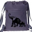 Elephant Backpack Mom Baby Blue Book Bag