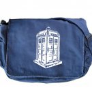 Doctor Who Messenger Large Blue and white bag