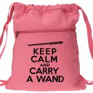 Harry Potter Keep Calm Carry a Wand Backpack Pink
