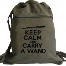 Harry Potter Keep Calm Carry a Wand Backpack Green