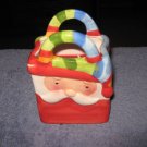 Apple Cinnamon Scented Santa Clause Basket Jar Candle