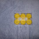 Lemon Pound Cake Scented 6 Pack Tealight Candle Set