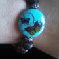 "Freedom" Bracelet Turquoise Wood Beads Butterfly Artisan