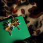 "Lucky Days" Earrings 925 Sterling Four Leaf Clover Artisan