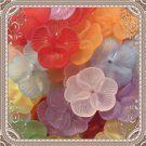 20 large frosted large lucite pansy beads 20mm acrylic crafts resin plastic boho