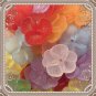 20 large frosted large lucite pansy beads 20mm acrylic crafts resin plastic boho
