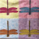 Pack of 4 3ply deer dragonfly paper napkins, 25cms decoupage crafts insect garde