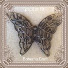 10 butterfly vintage style brass filigrees victorian crafts findings jewelry sew