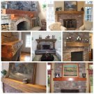 Rustic Fireplace Mantels, Recycled, Old Reclaimed Barn Wood Mantles, Floating Shelf, Distressed, Old