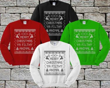 Merry Christmas ya filthy animal, Hoodie, Sweatshirt, Sweater, Shirt, Unisex Adult