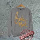 Bridesmaid - Off the Shoulder Slouchy Tee Sweatshirt - Gray with Gold