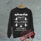 Happy Halloween Witches - Oversized Off the Shoulder Sweatshirt - Black