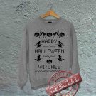 Happy Halloween Witches - Oversized Off the Shoulder Sweatshirt - Gray