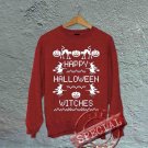 Happy Halloween Witches - Oversized Off the Shoulder Sweatshirt - Red