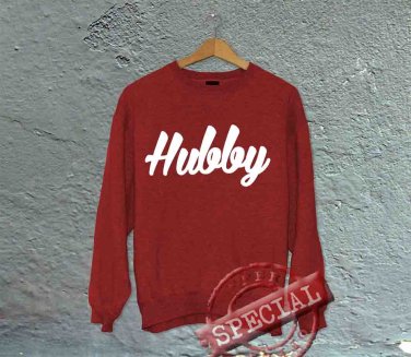Hubby - Mens CREW Sweatshirt - Red