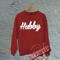 Hubby - Mens CREW Sweatshirt - Red
