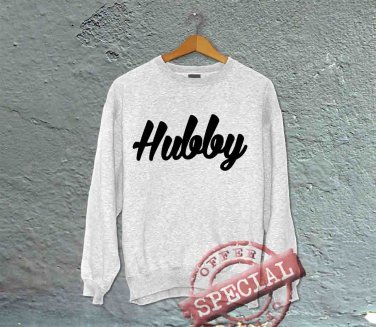 Hubby - Mens CREW Sweatshirt - White
