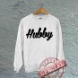 Hubby - Mens CREW Sweatshirt - White