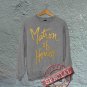 Matron of Honor - Off the Shoulder Slouchy Tee - Gray with Gold