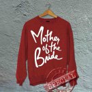 Mother of the Bride - Off the Shoulder Slouchy Tee - Red with White