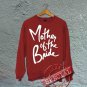 Mother of the Bride - Off the Shoulder Slouchy Tee - Red with White