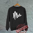Mrs - Off the Shoulder Slouchy Tee - Black with White