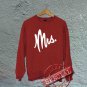Mrs - Off the Shoulder Slouchy Tee - Red with White