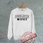 Police Wifey - Oversized Off the Shoulder Sweatshirt - White