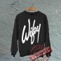 Wifey - Oversized Off the Shoulder Sweatshirt - Black