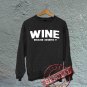 Wine - Because I Deserve It - Oversized Off the Shoulder Sweatshirt - Black