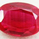 Red Ruby Mozambique  5.25 Carat Oval Cut  Faceted Excellent Cut Transparent