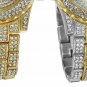 Full Ice Rhinestones Quartz Gold Tone Stainless Stell Women's & Unisex Available in Two Tone