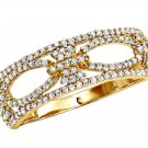 Women's Ring  Floral Style 7M 3 Grams Gold Round Diamonds