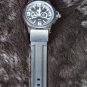 Techno Watches Round Shape Stainless Steel Case 1.5'' Diameter Rubber Bands Quartz