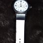 Techno Watches Round Shape Stainless Steel Case 1.5'' Diameter Rubber Bands Quartz
