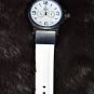 Techno Watches Round Shape Stainless Steel Case 1.5'' Diameter Rubber Bands Quartz