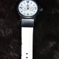Techno Watches Round Shape Stainless Steel Case 1.5'' Diameter Rubber Bands Quartz