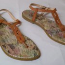 MOOTSIES TOOTSIES womans size 7 M tan New reptile sandals