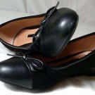 UNKNOWN MAKER womans size 8M black quilted plush ballet low wedge VErY NIce!