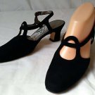 ROS HOMMERSON new womans size 7.5N black plush slingbacks nICe!