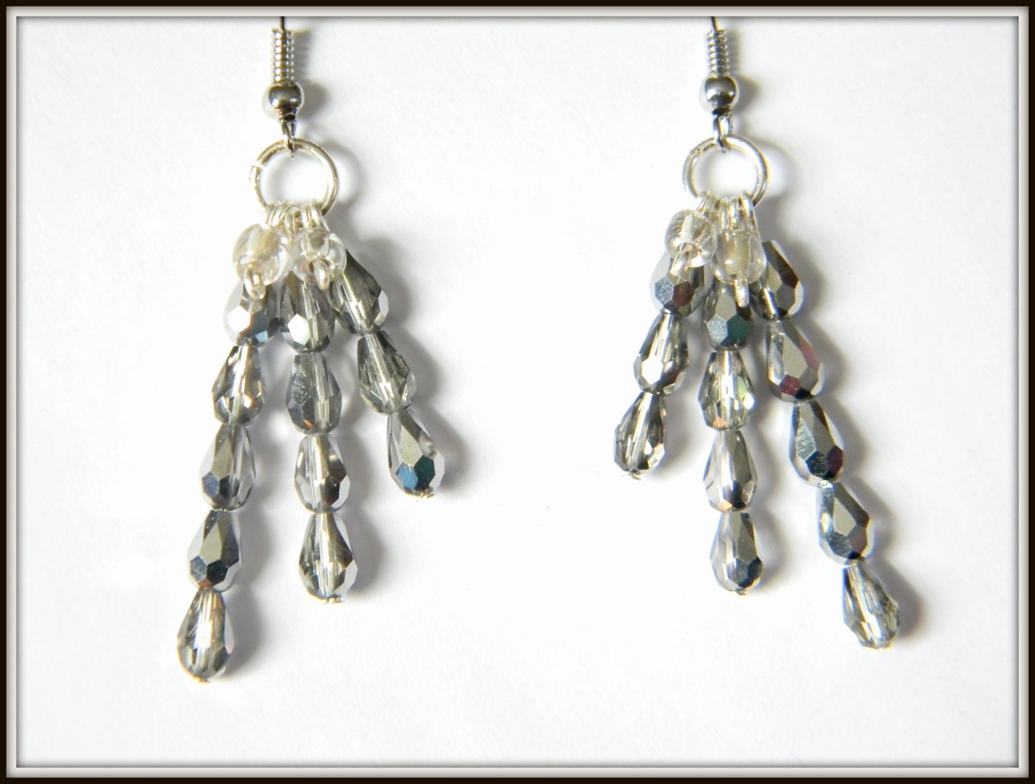 Metallic Smoke Dangle Earrings